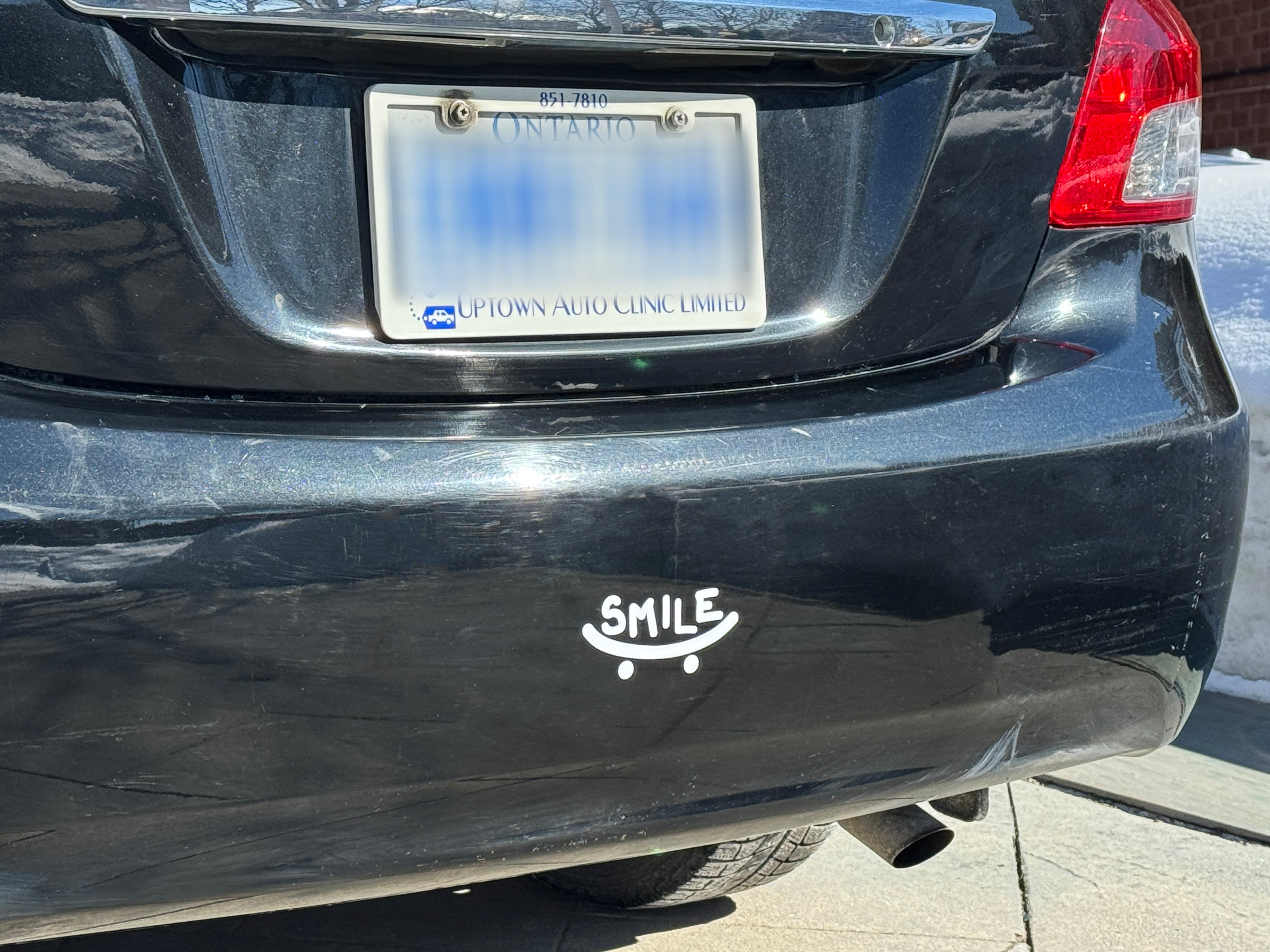 Smile decal