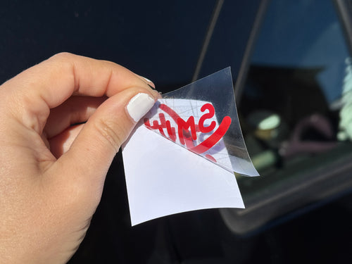 Smile decal
